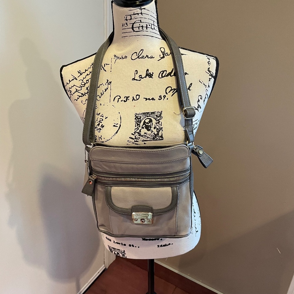 Emma Fox convertible leather shoulder/crossbody bag